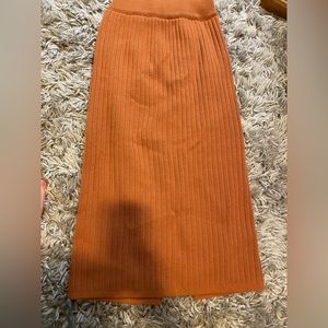 Burnt orange pencil skirt